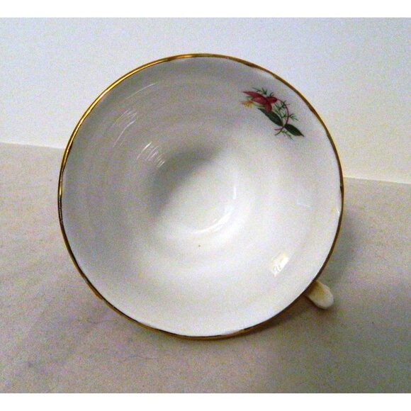 Vintage Royal Vale Bone China Tea Cup Saucer Set 7627 Pink Bell Flower Gold Trim - Picture 12 of 14